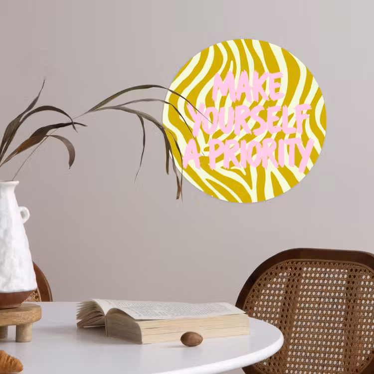 Behangcirkel - Zebraprint - Priority - Roze — 4
