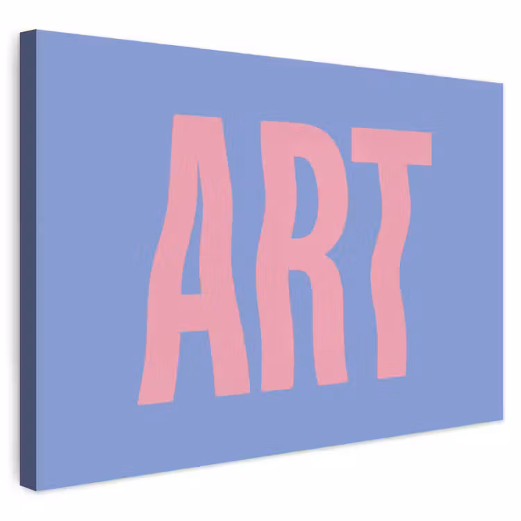 Buiten canvas - Art - Roze - Blauw — 1