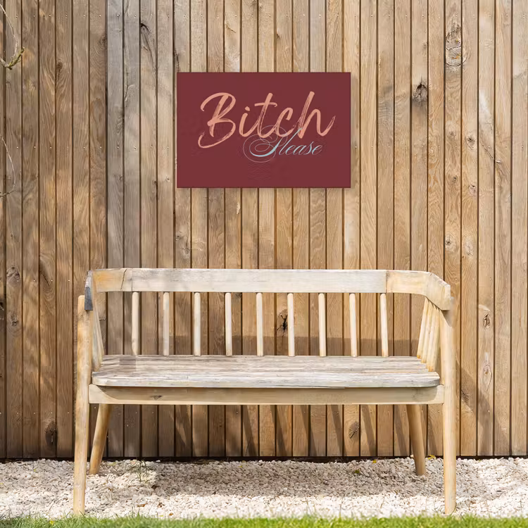 Buiten canvas - Bitch please - Rood - Blauw — 3