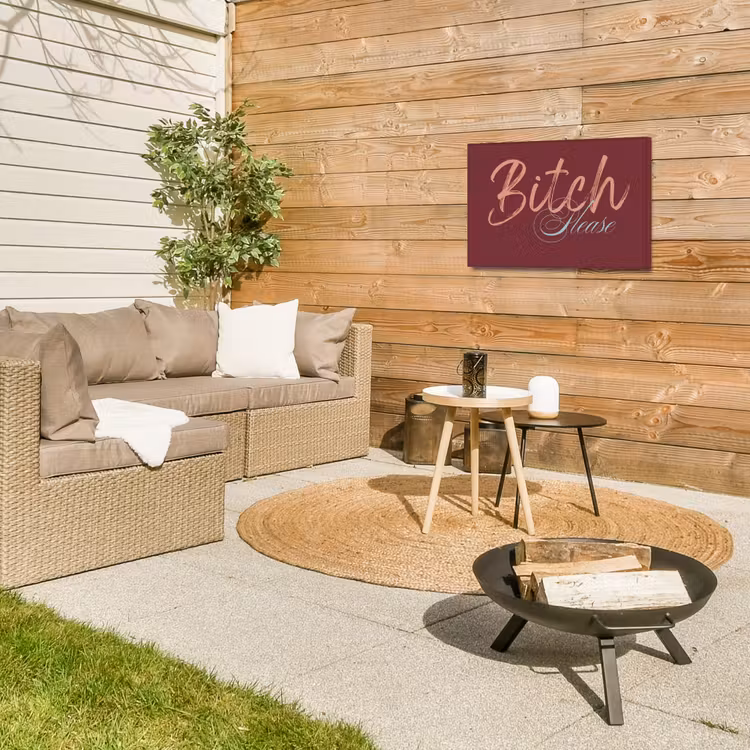 Buiten canvas - Bitch please - Rood - Blauw — 5
