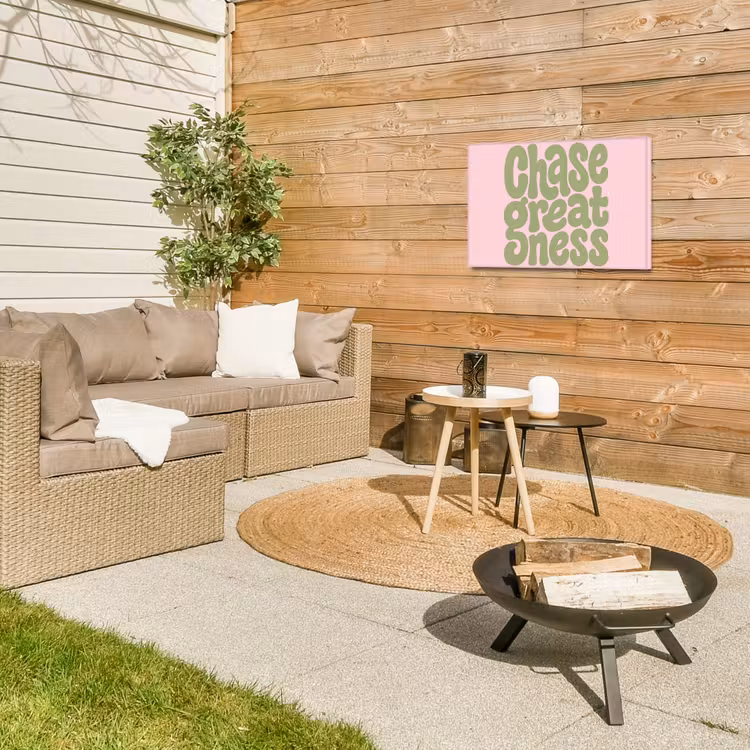Buiten canvas - Chase greatness - Groen - Roze - Retro — 5