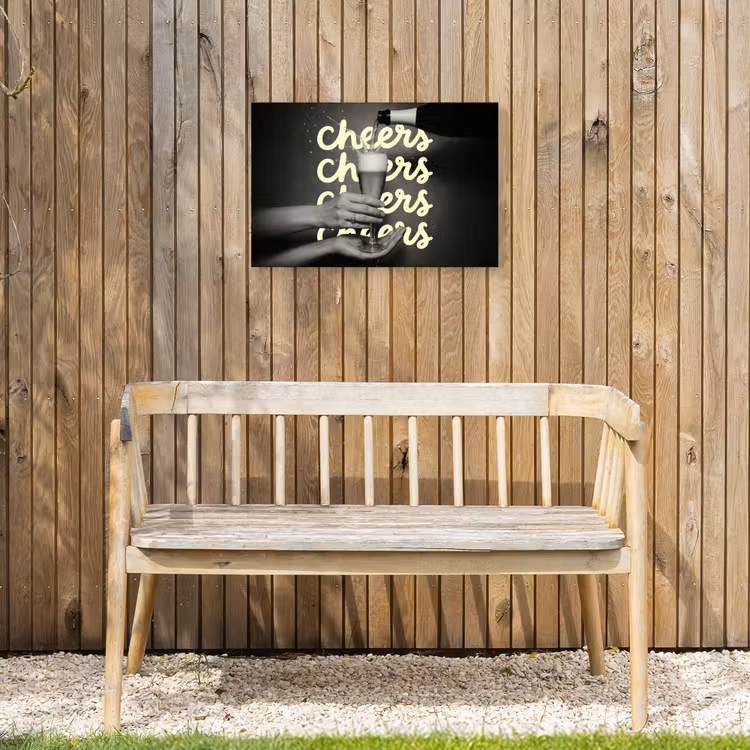 Buiten canvas - Cheers - Wijn - Zwart - Wit — 3