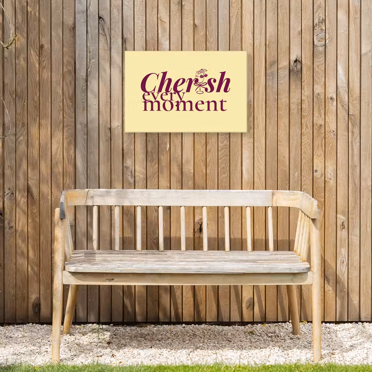 Buiten canvas - Cherish every moment - Cocktailglas - Geel — 3