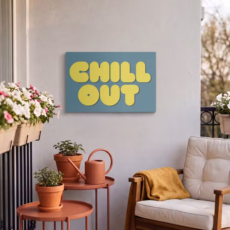 Buiten canvas - Chill out - Geel - Blauw — 4