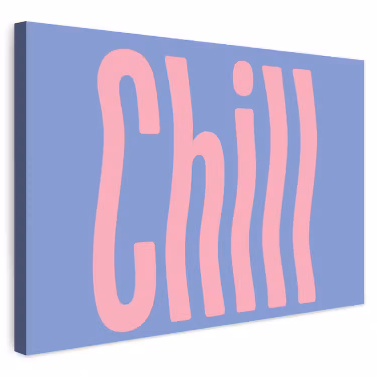Buiten canvas - Chill - Roze - Blauw - Golvend — 1