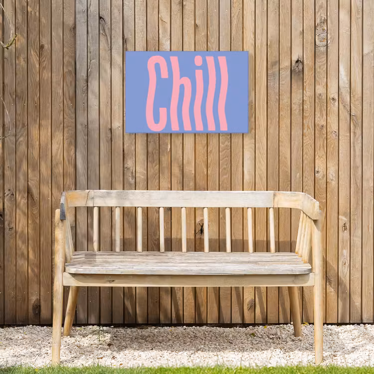 Buiten canvas - Chill - Roze - Blauw - Golvend — 3