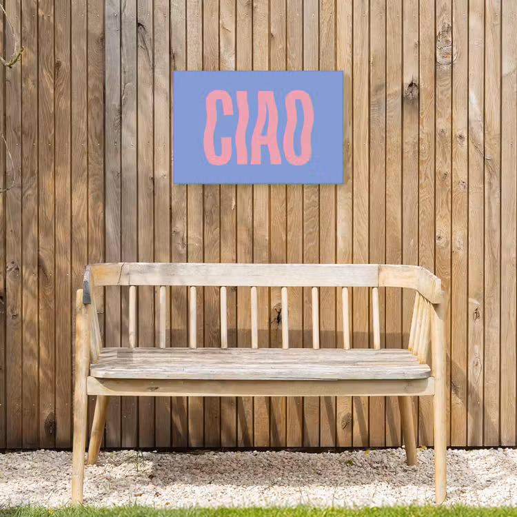 Buiten canvas - Ciao - Roze - Blauw - Golvend — 3