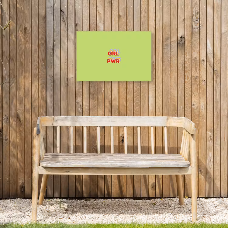 Buiten canvas - Grl pwr - Groen - Rood - 3D — 3