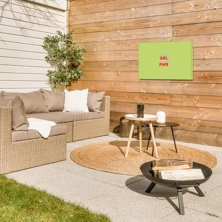 Buiten canvas - Grl pwr - Groen - Rood - 3D — 5