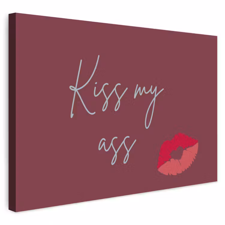 Buiten canvas - Kiss my ass - Lip - Bordeaux — 1