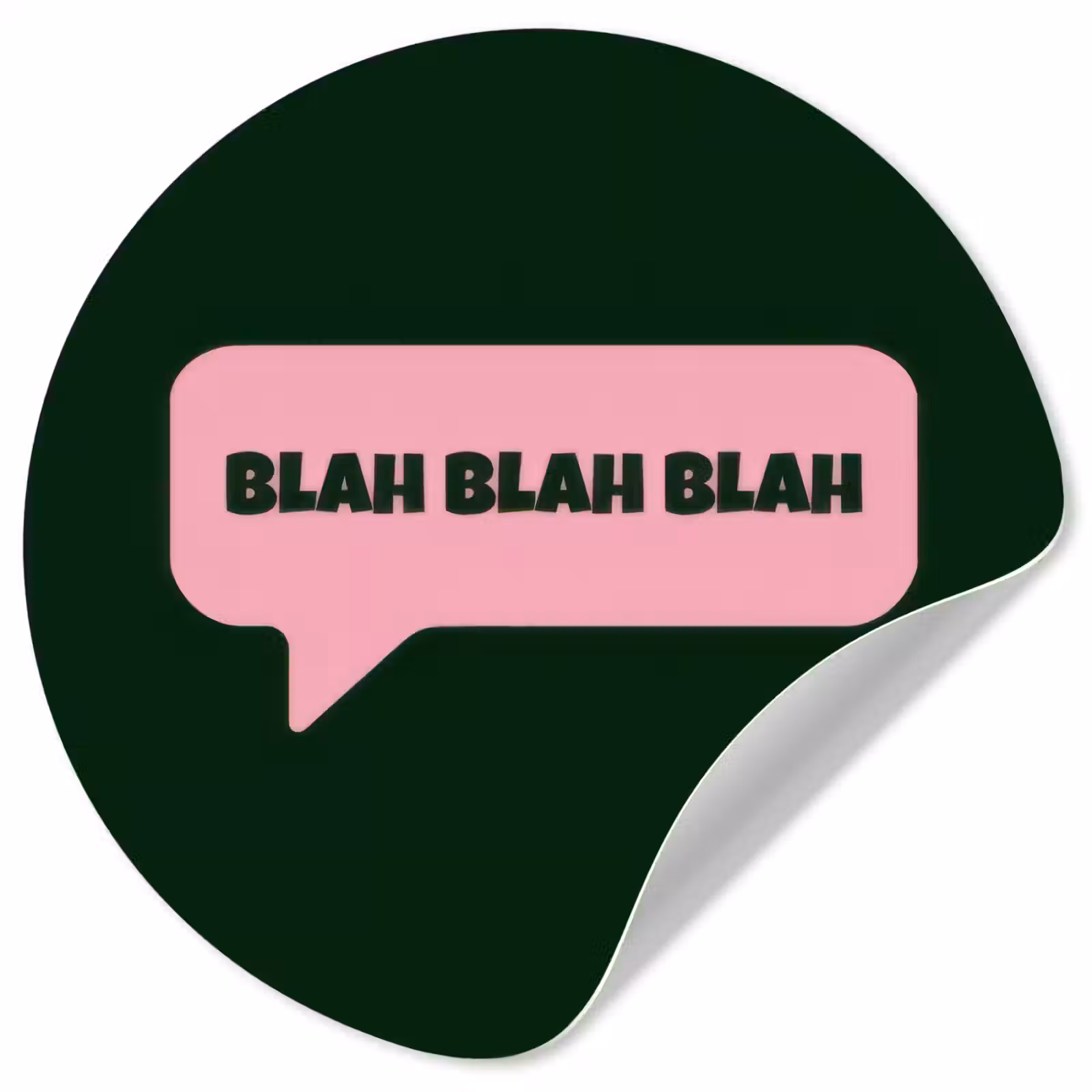 Behangcirkel - Tekstwolk - BLAH BLAH BLAH - Roze — 1