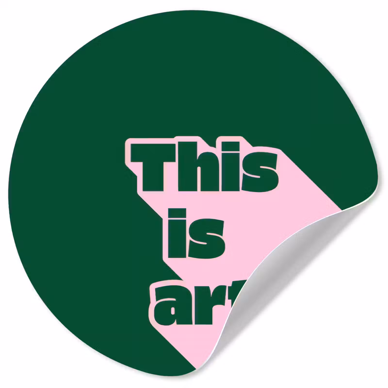 Behangcirkel - This is art - Schaduw - Roze — 1