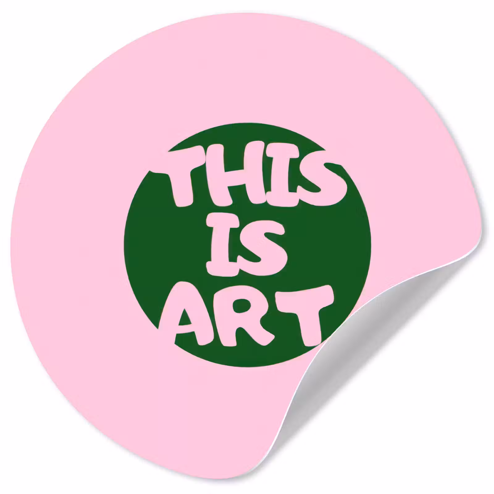 Behangcirkel - This is art - Tekst - Cirkel - Groen — 1