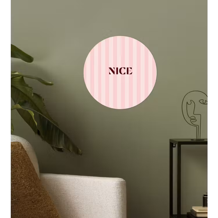 Behangcirkel - Nice - Strepen - Roze — 3