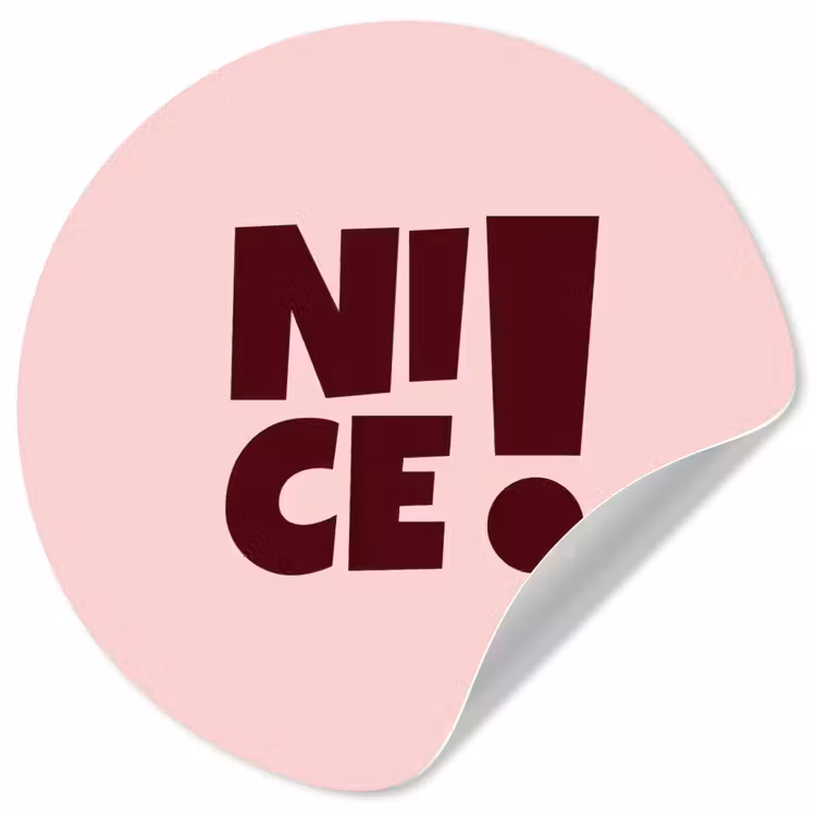 Behangcirkel - Nice - Uitroepteken - Roze — 1