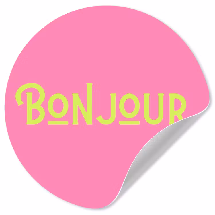 Behangcirkel - Roze - Groene Bonjour - art-deco — 1