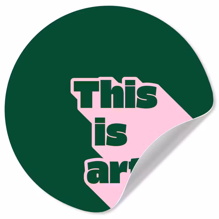 Behangcirkel - This is art - Schaduw - Roze — 1