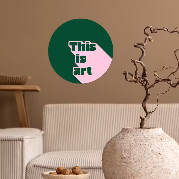 Behangcirkel - This is art - Schaduw - Roze — 2