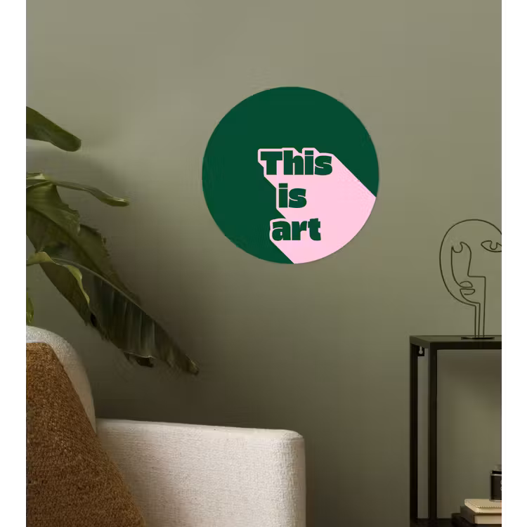 Behangcirkel - This is art - Schaduw - Roze — 3