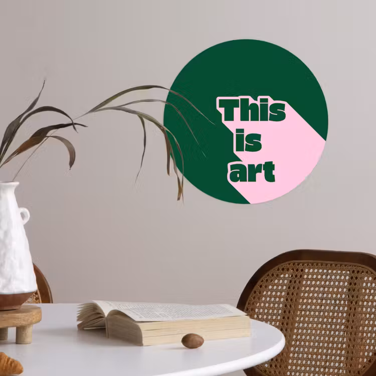 Behangcirkel - This is art - Schaduw - Roze — 4