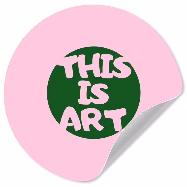 Behangcirkel - This is art - Tekst - Cirkel - Groen — 1
