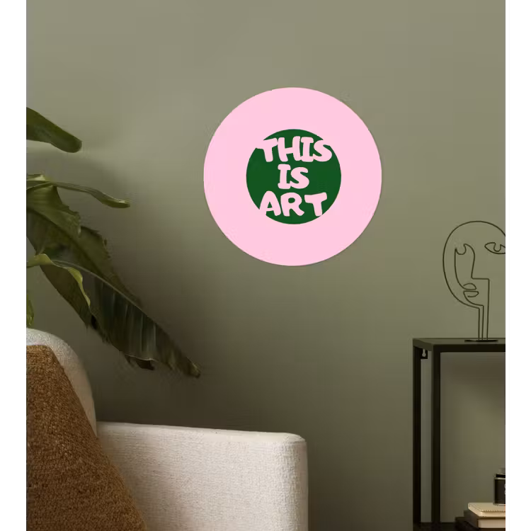 Behangcirkel - This is art - Tekst - Cirkel - Groen — 3