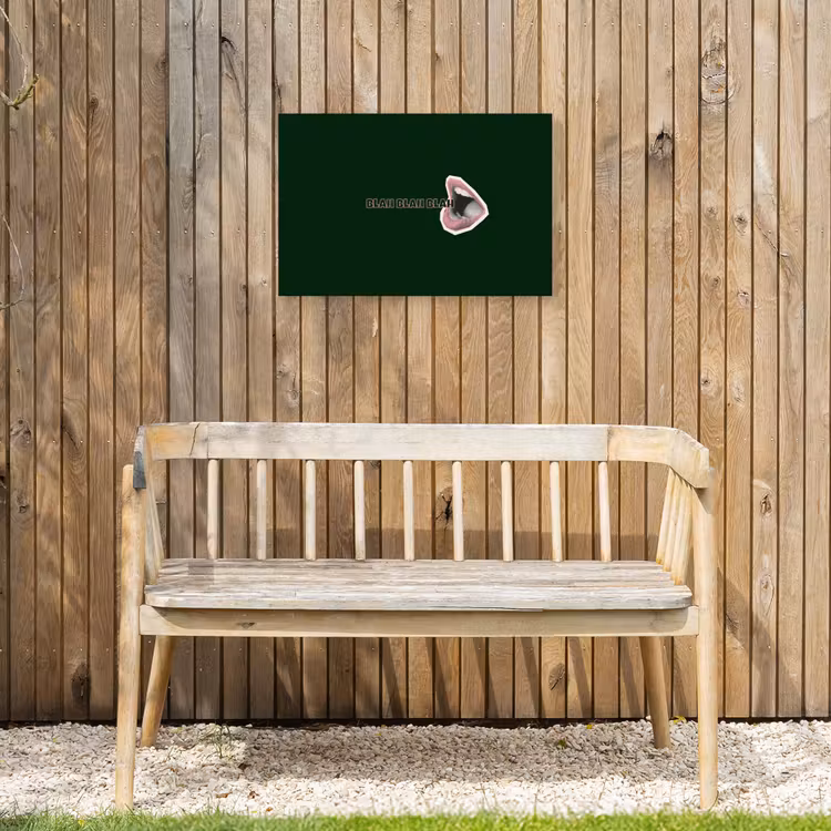 Buiten canvas - BLAH BLAH BLAH - Mond - Groen — 3