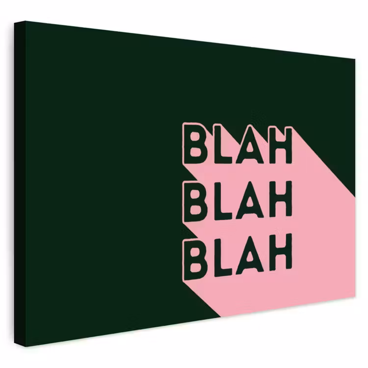 Buiten canvas - Donkergroen - Tekst - Schaduw - Grafisch — 1