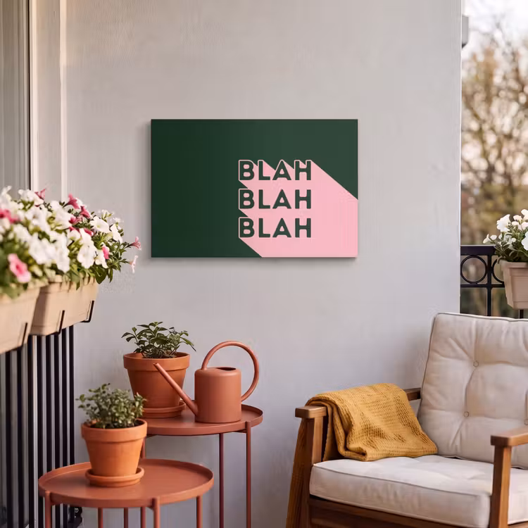 Buiten canvas - Donkergroen - Tekst - Schaduw - Grafisch — 4