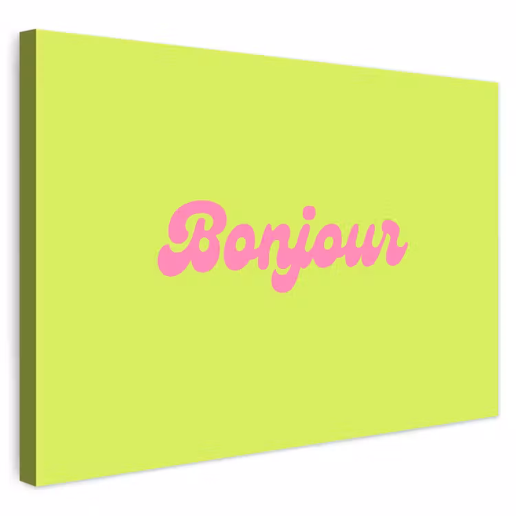 Buiten canvas - Groen - Roze bonjour - Retro — 1