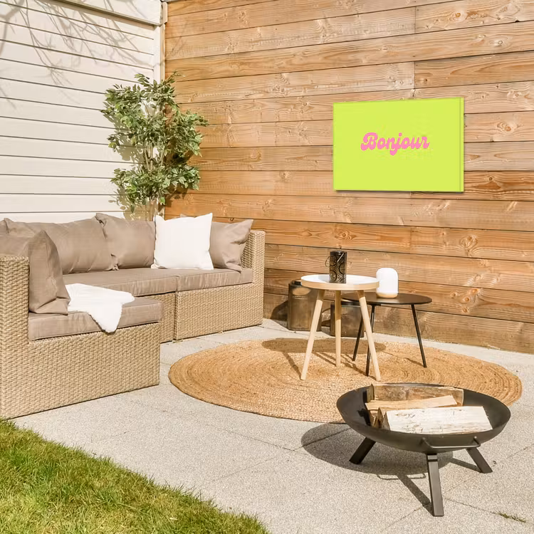 Buiten canvas - Groen - Roze bonjour - Retro — 5