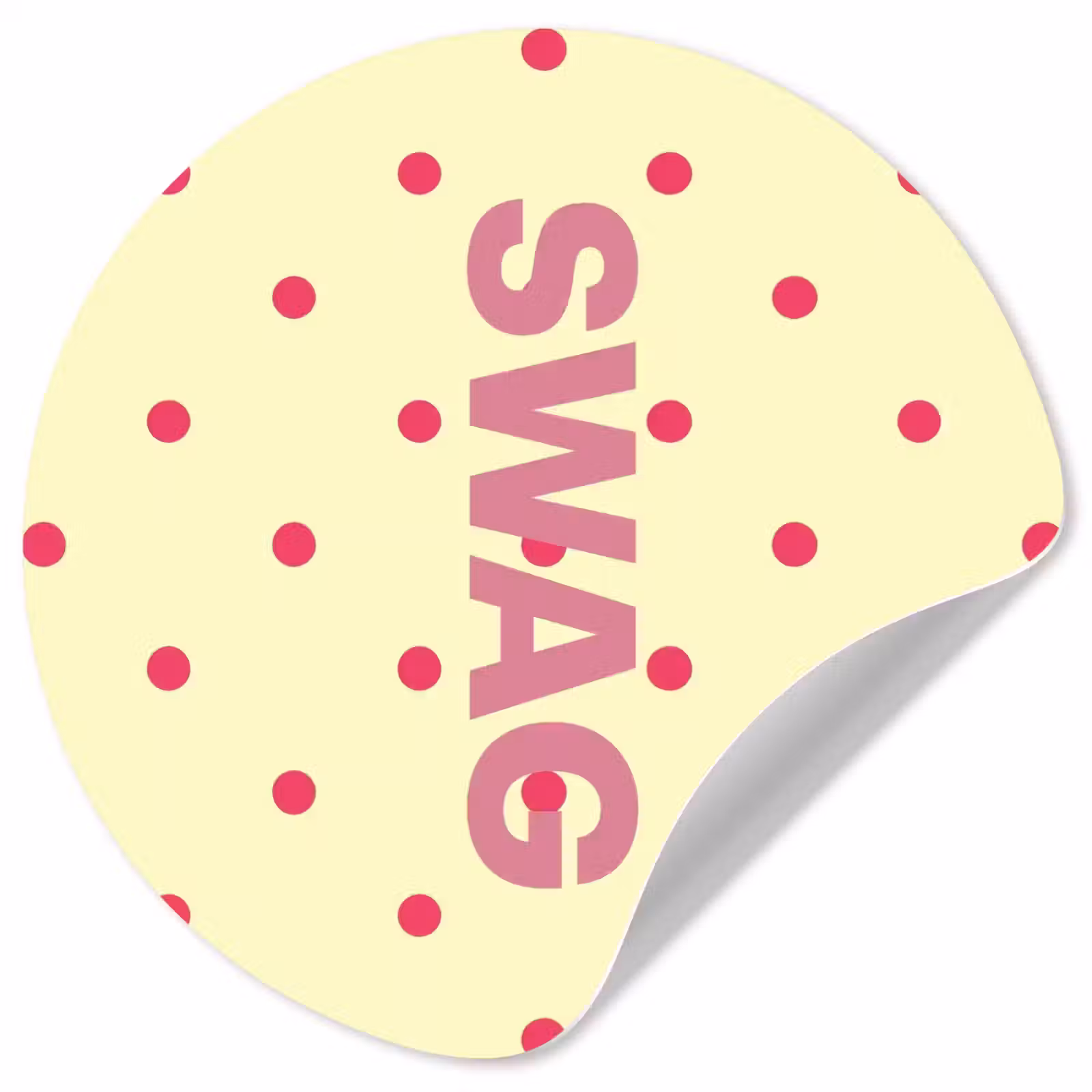 Behangcirkel - Swag - Roze - Stippen - Geel — 1