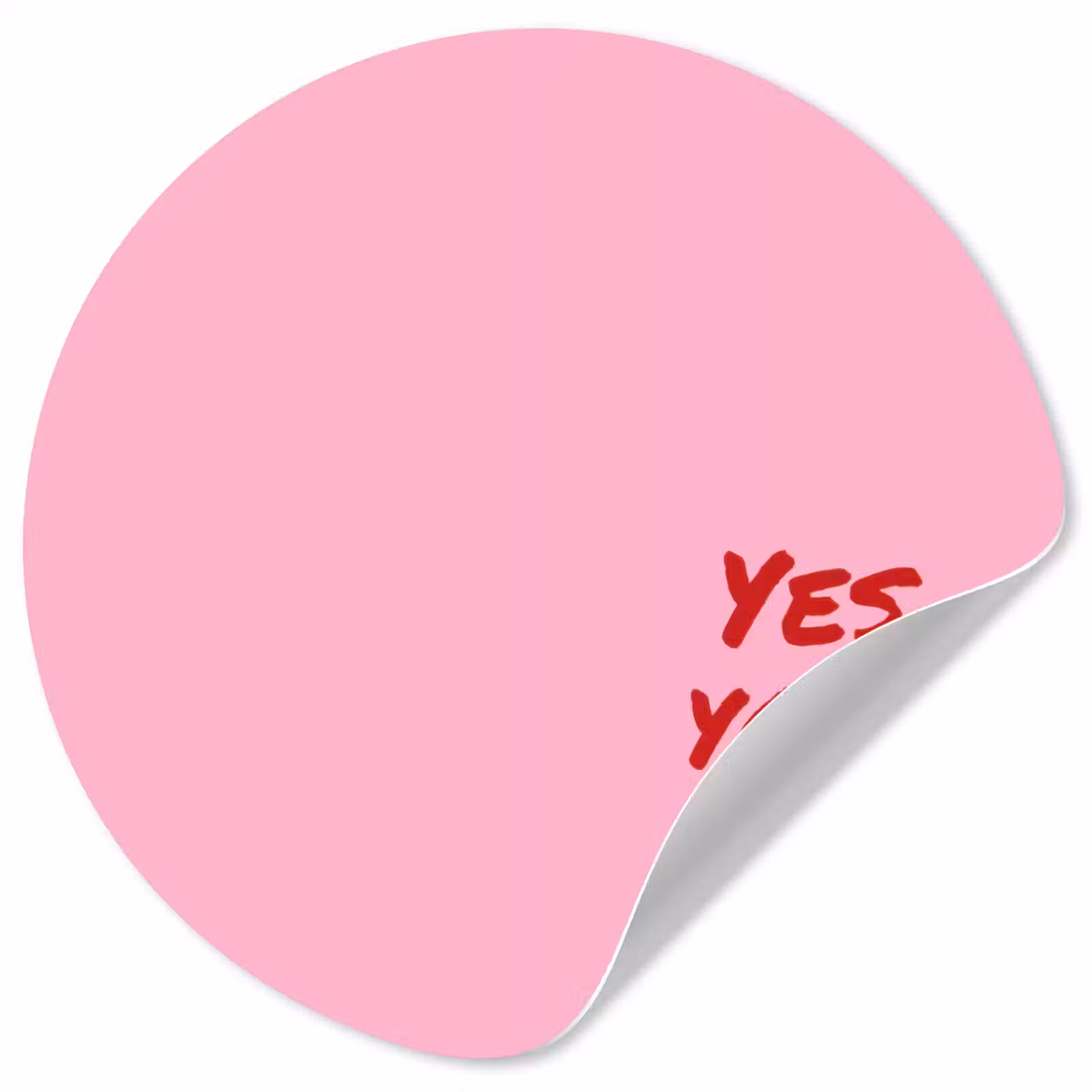 Behangcirkel - Yes you can do it - Rood - Roze — 1