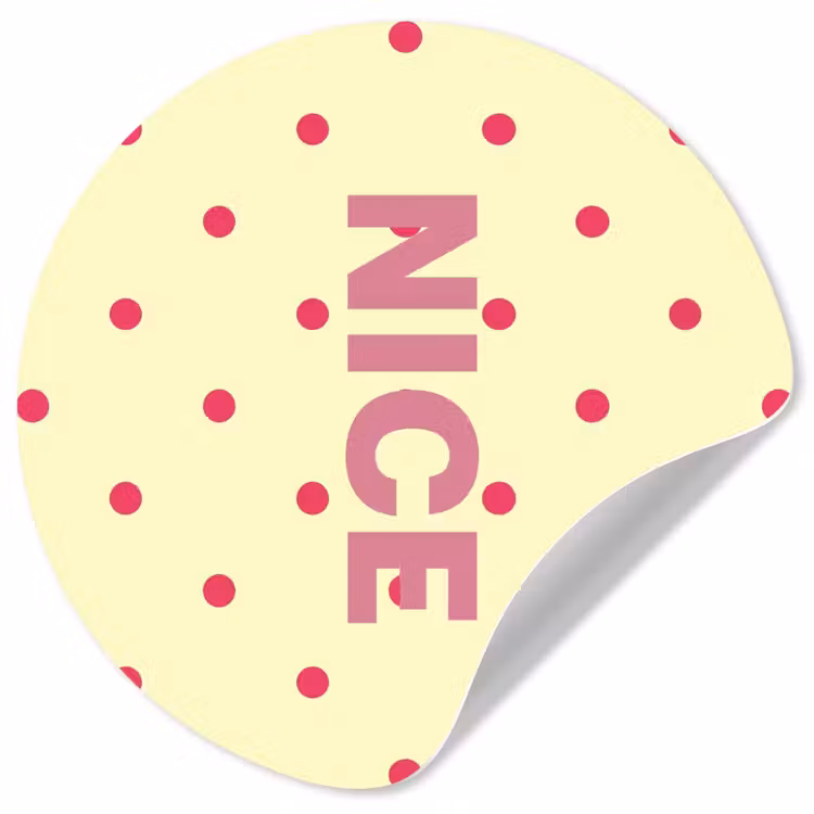 Behangcirkel - Nice - Stippen - Roze - Geel — 1