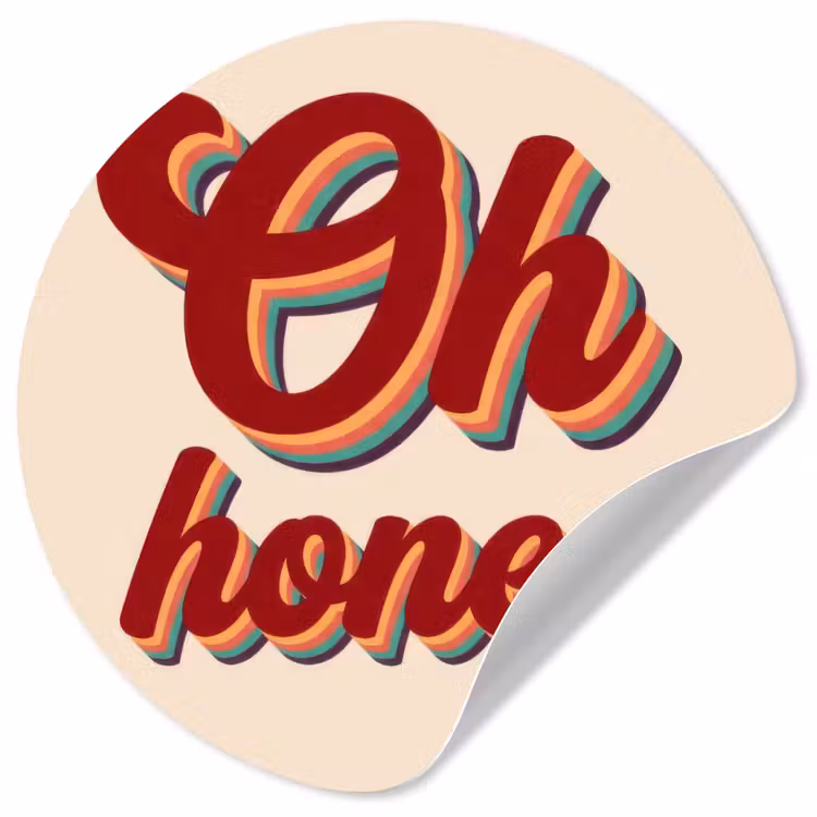Behangcirkel - Oh honey - Rood - Schaduw — 1