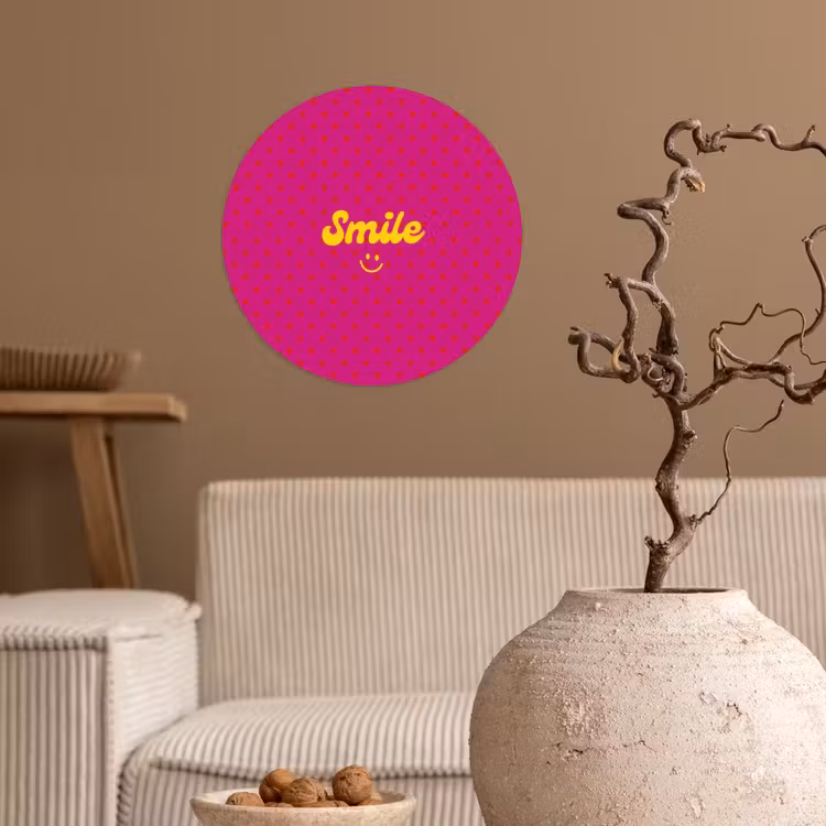 Behangcirkel - Smile - Stippen - Roze — 2