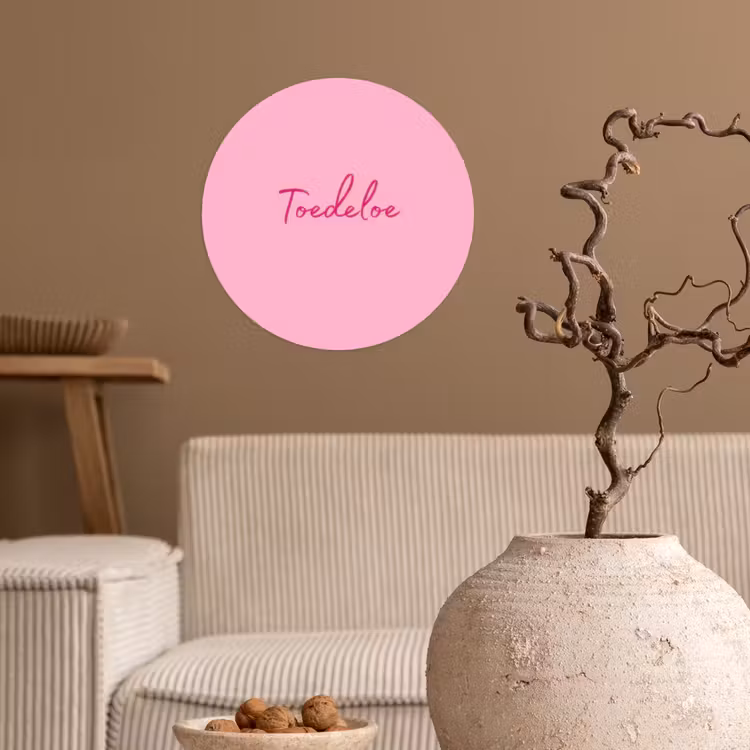 Behangcirkel - Toedeloe - Roze - Minimalistisch — 2