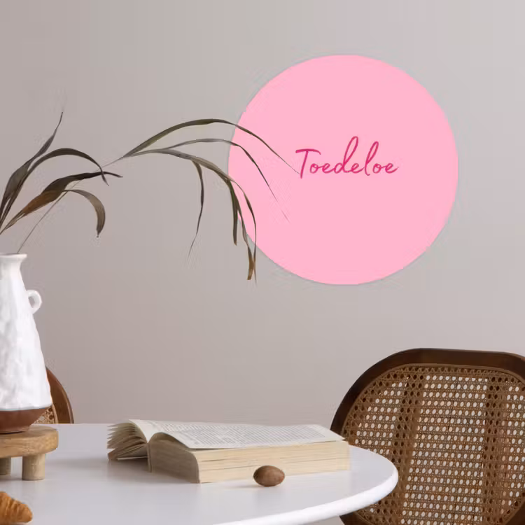 Behangcirkel - Toedeloe - Roze - Minimalistisch — 4
