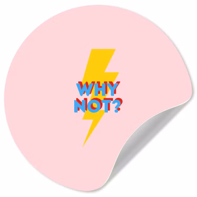 Behangcirkel - Why not - Bliksem - Roze — 1