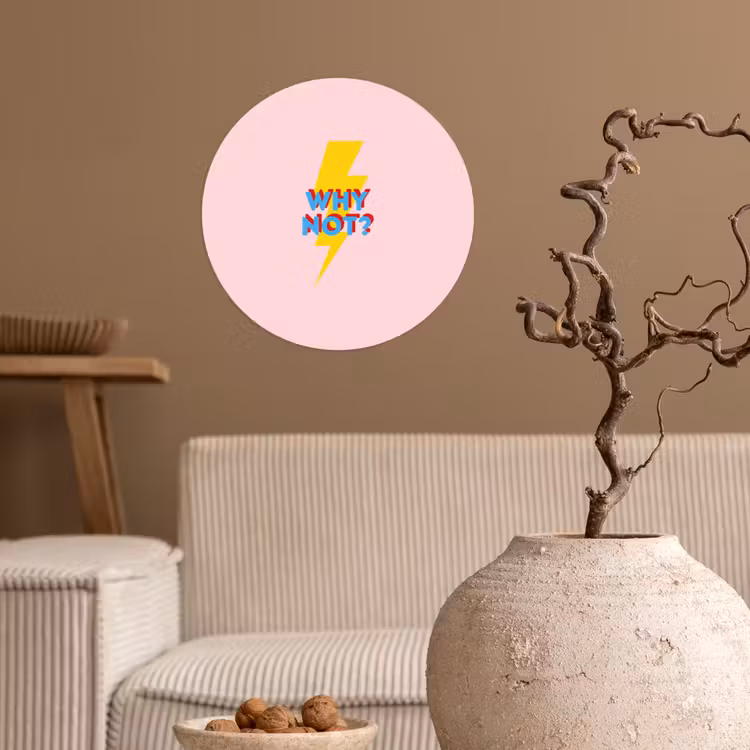 Behangcirkel - Why not - Bliksem - Roze — 2