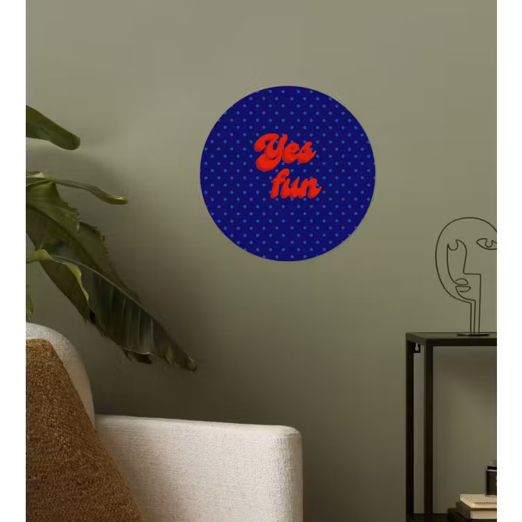 Behangcirkel - Yes fun - Rood - Blauw - Stippen — 3