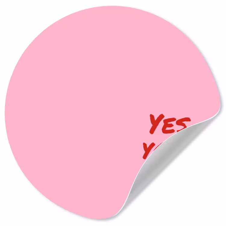 Behangcirkel - Yes you can do it - Rood - Roze — 1