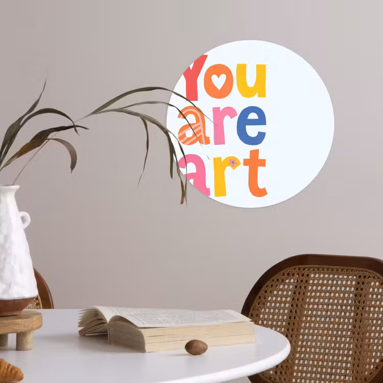 Behangcirkel - You are art - Kleurrijk - Grafisch — 4