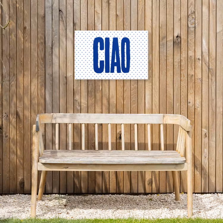 Buiten canvas - Ciao - Stippen - Roze - Wit — 3