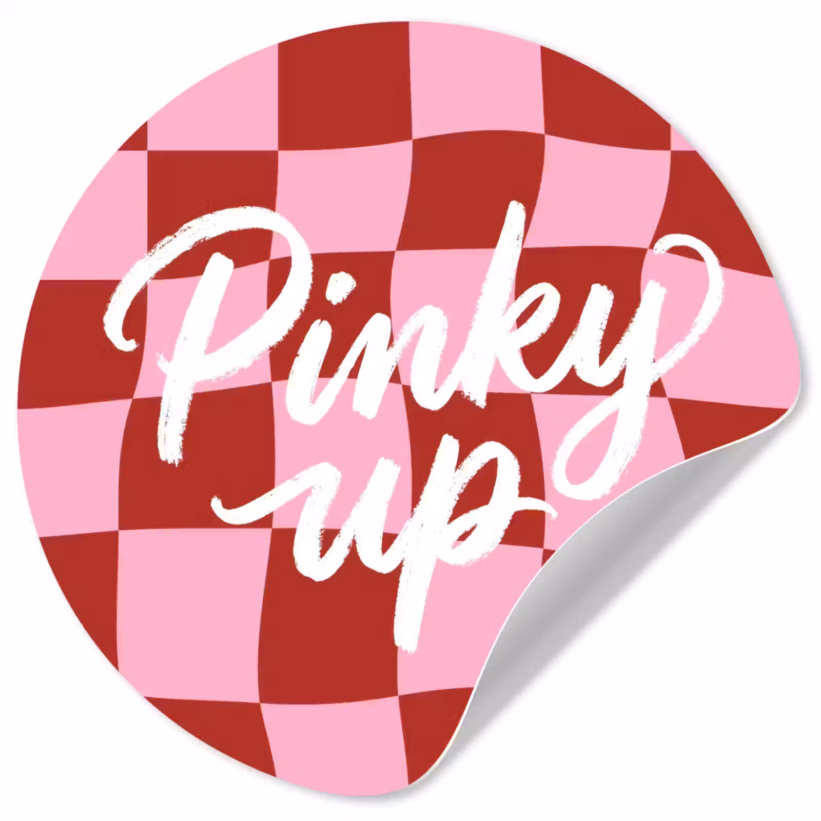 Behangcirkel - Pinky up - Geblokt - Bordeauxrood — 1