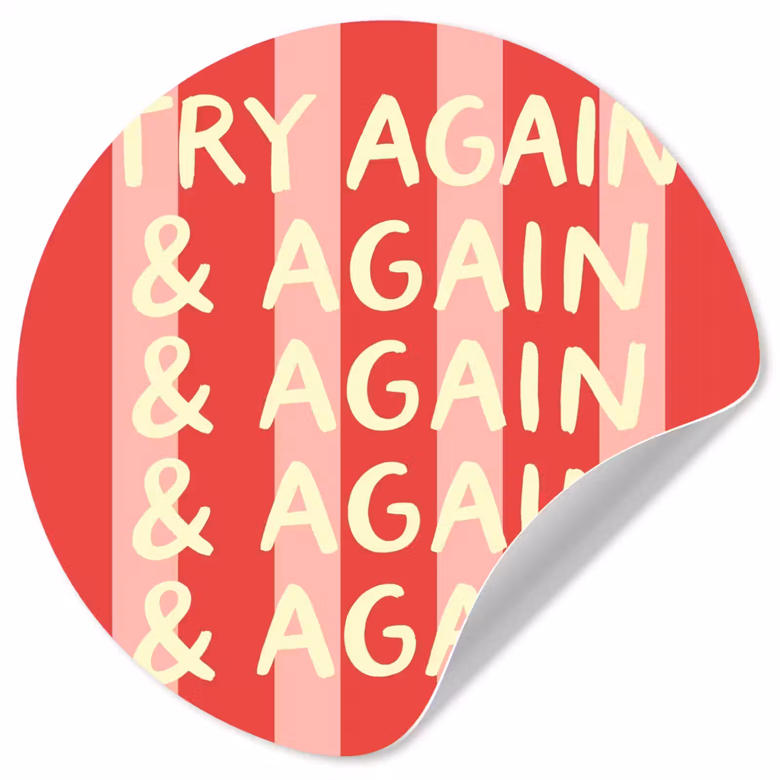 Behangcirkel - Strepen - Rood - Try again — 1