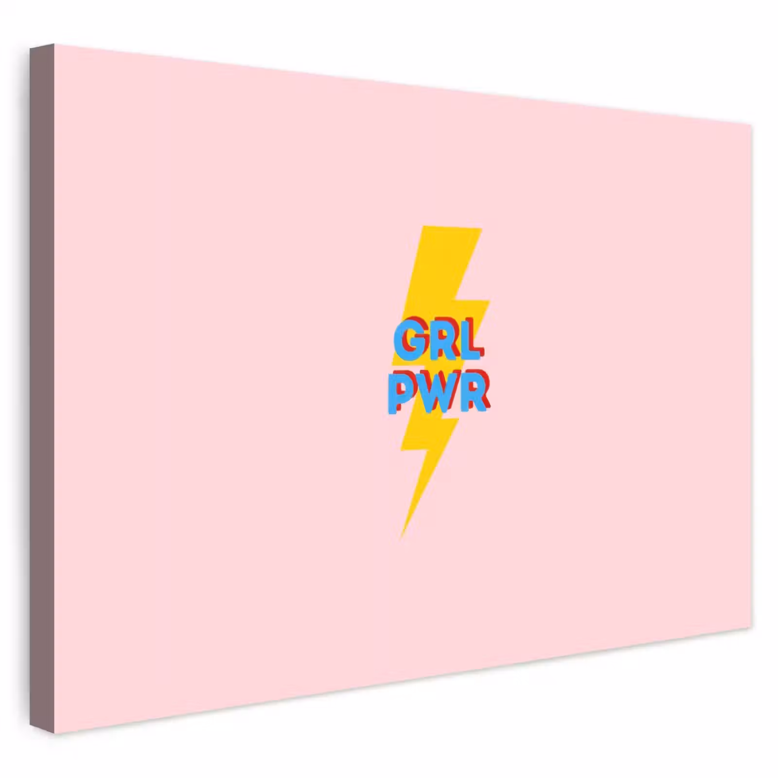 Buiten canvas - Grl pwr - Bliksem - Roze — 1