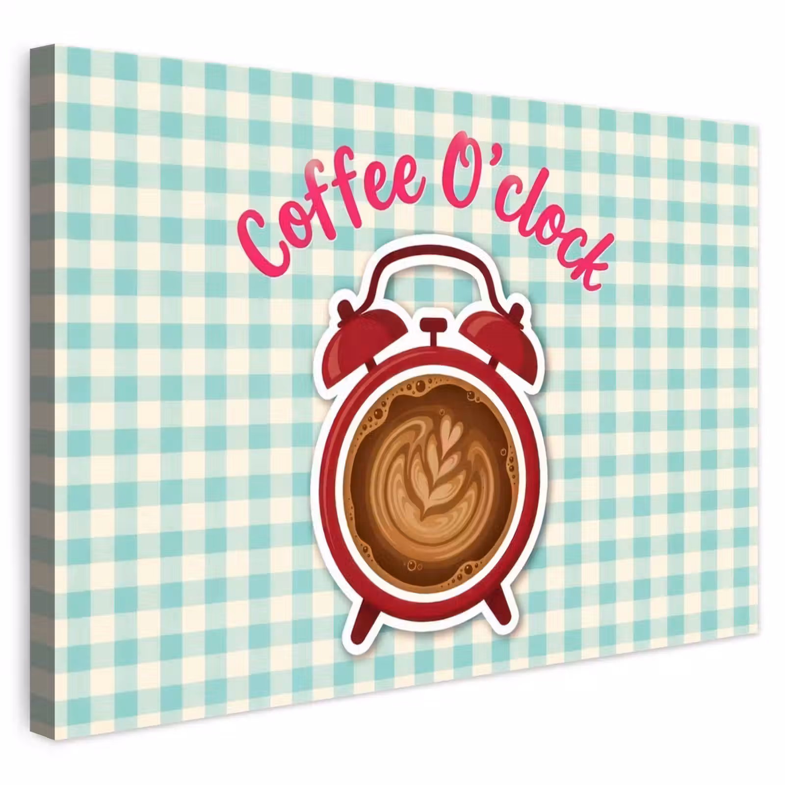 Buiten canvas - Koffie - Klok - Groen — 1