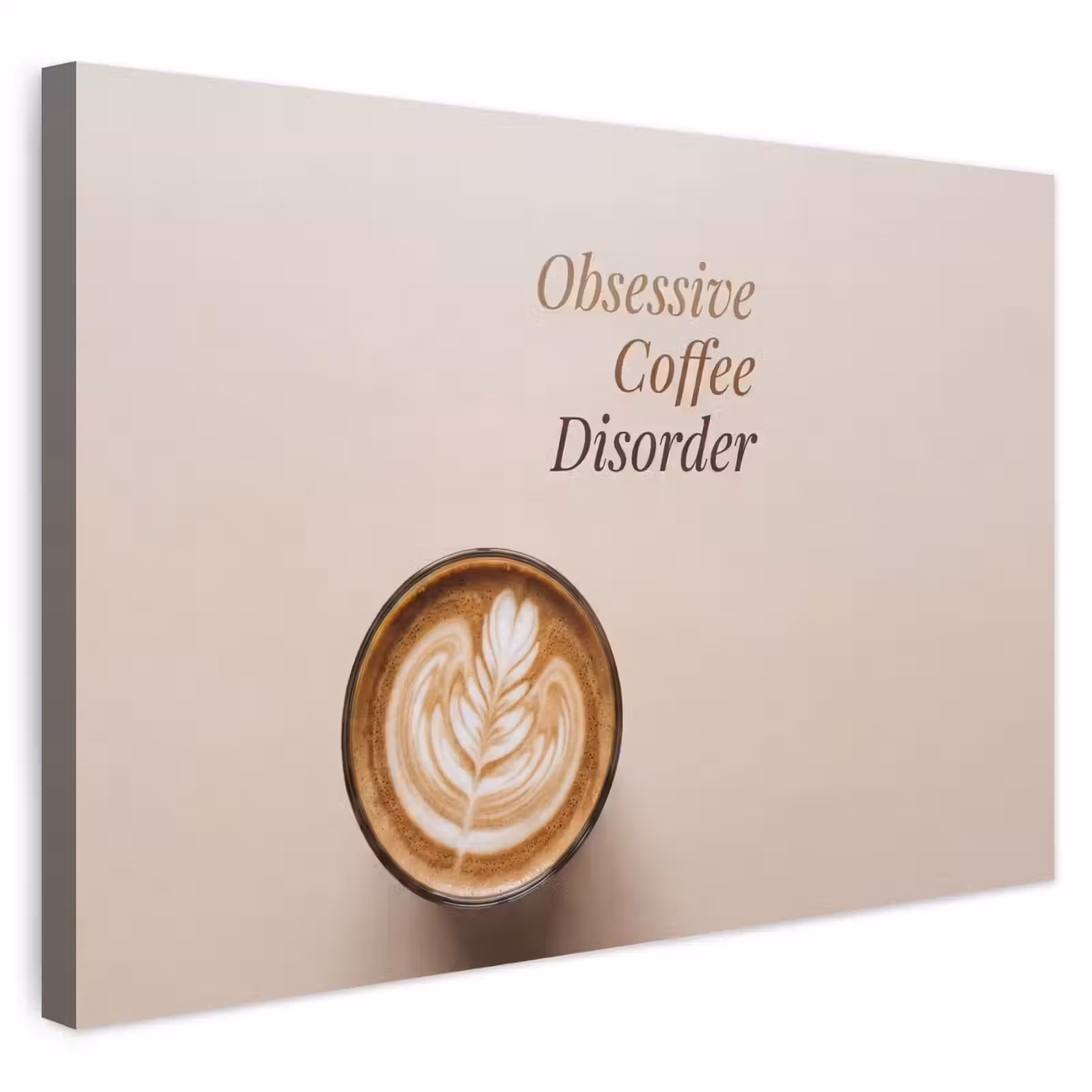 Buiten canvas - Koffie - Obessive Coffee Disorder - Beige — 1