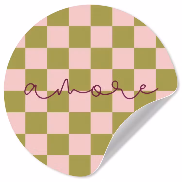 Behangcirkel - Patroon - Geblokt - Olijfgroen - Amore — 1
